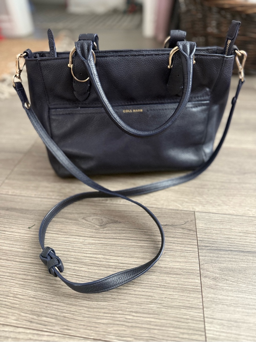 Cole Haan Over The Shoulder Navy Blue Purse